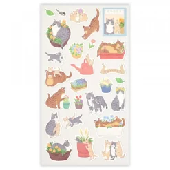 NB Wanowa Nyantomo Cats Stickers - Flower Garden