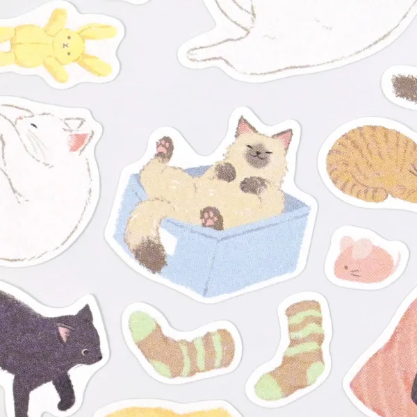 NB Wanowa Nyantomo Cats Stickers - Goodnight