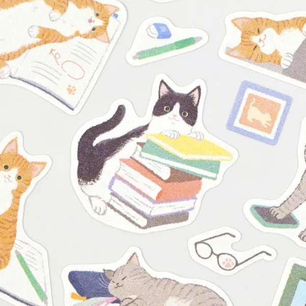 NB Wanowa Nyantomo Cats Stickers - On the Desk