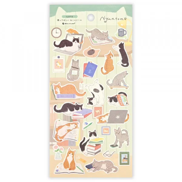 NB Wanowa Nyantomo Cats Stickers - On the Desk