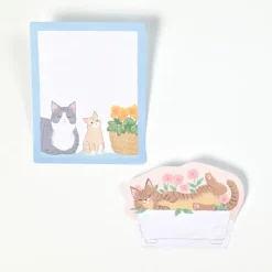 NB Wanowa Nyantomo Cats Sticky Notes - Flower Garden
