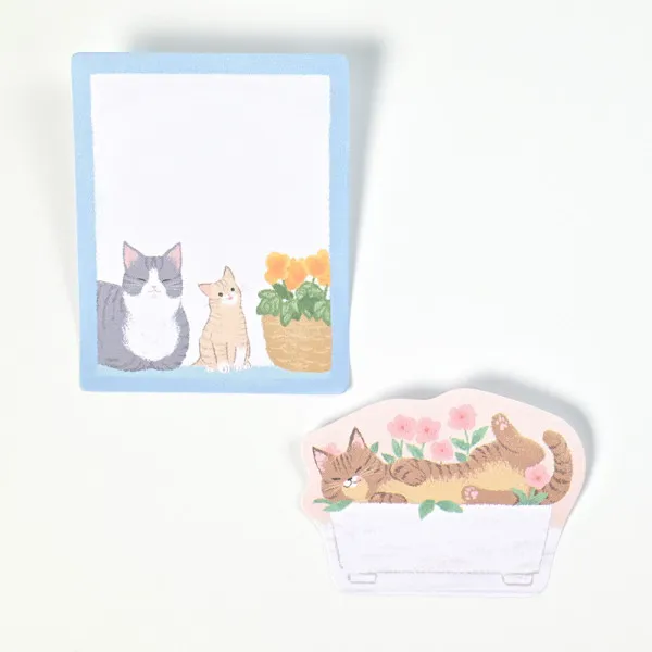 NB Wanowa Nyantomo Cats Sticky Notes - Flower Garden