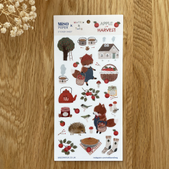 Miso Paper x Nettle & Twig Washi Stickers - Apple Harvest