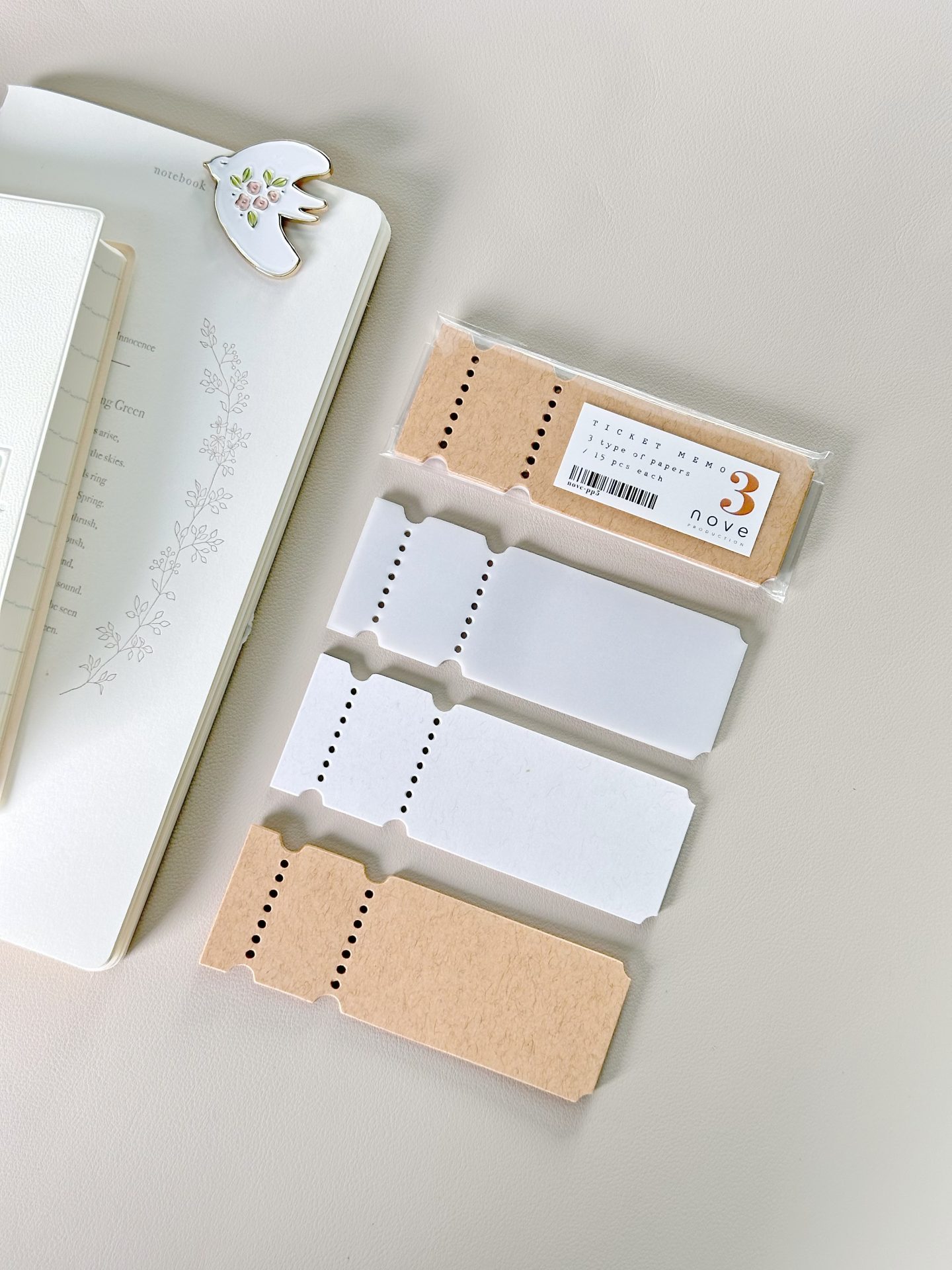 Nove Jourt'aime Ticket Memo Sheets