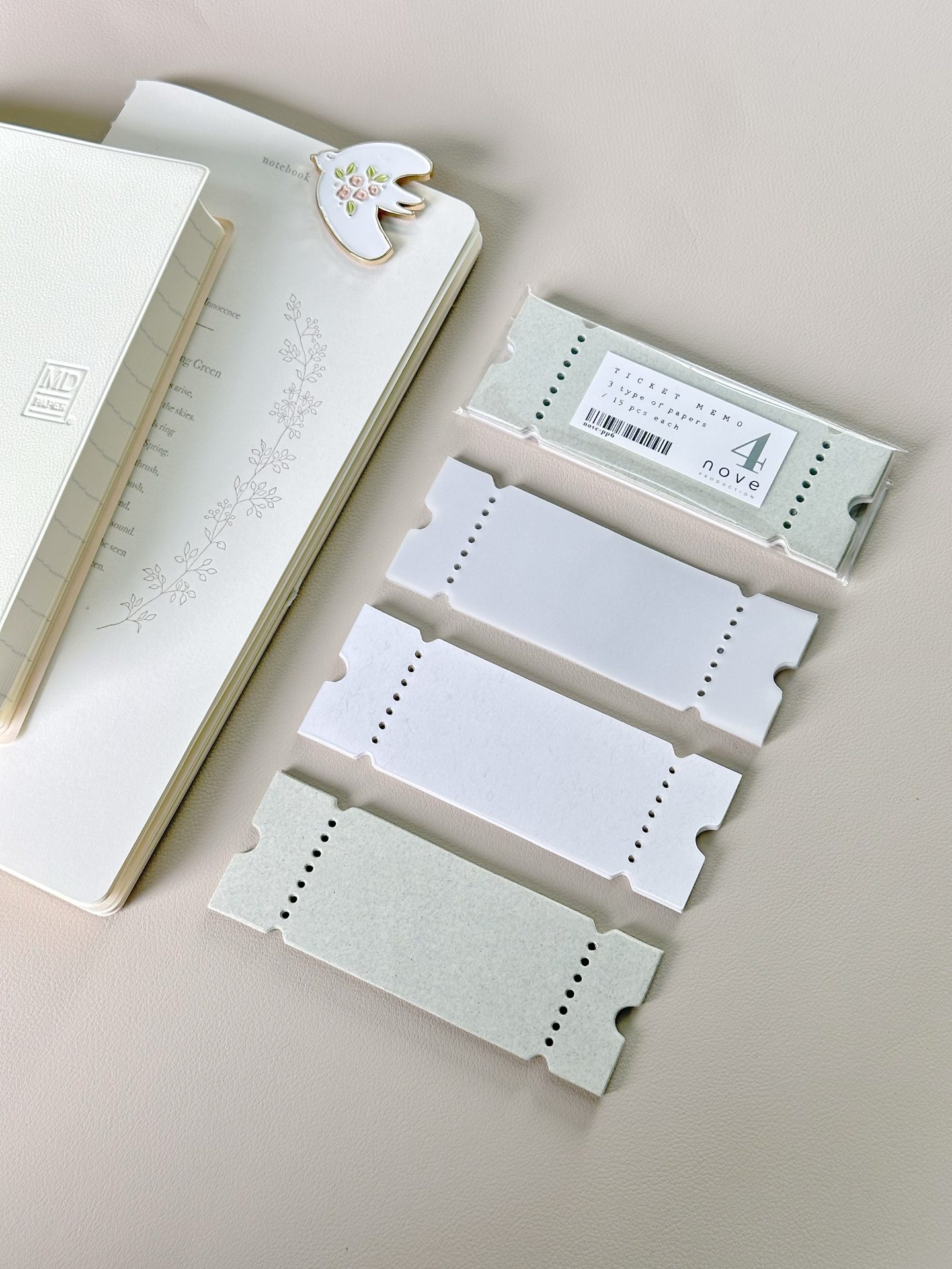 Nove Jourt'aime Ticket Memo Sheets