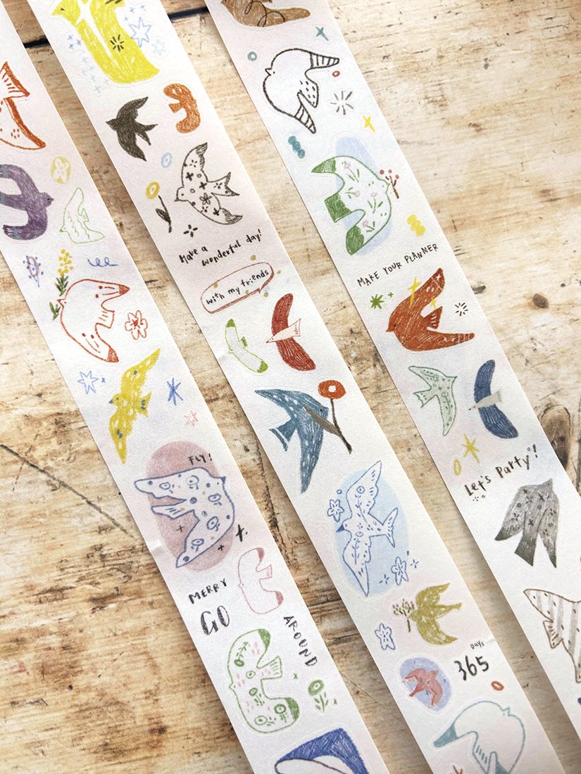 Orange Studio Kiss-cut Washi Tape - Flying Birds - Image 2