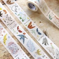 Orange Studio Kiss-cut Washi Tape - Flying Birds
