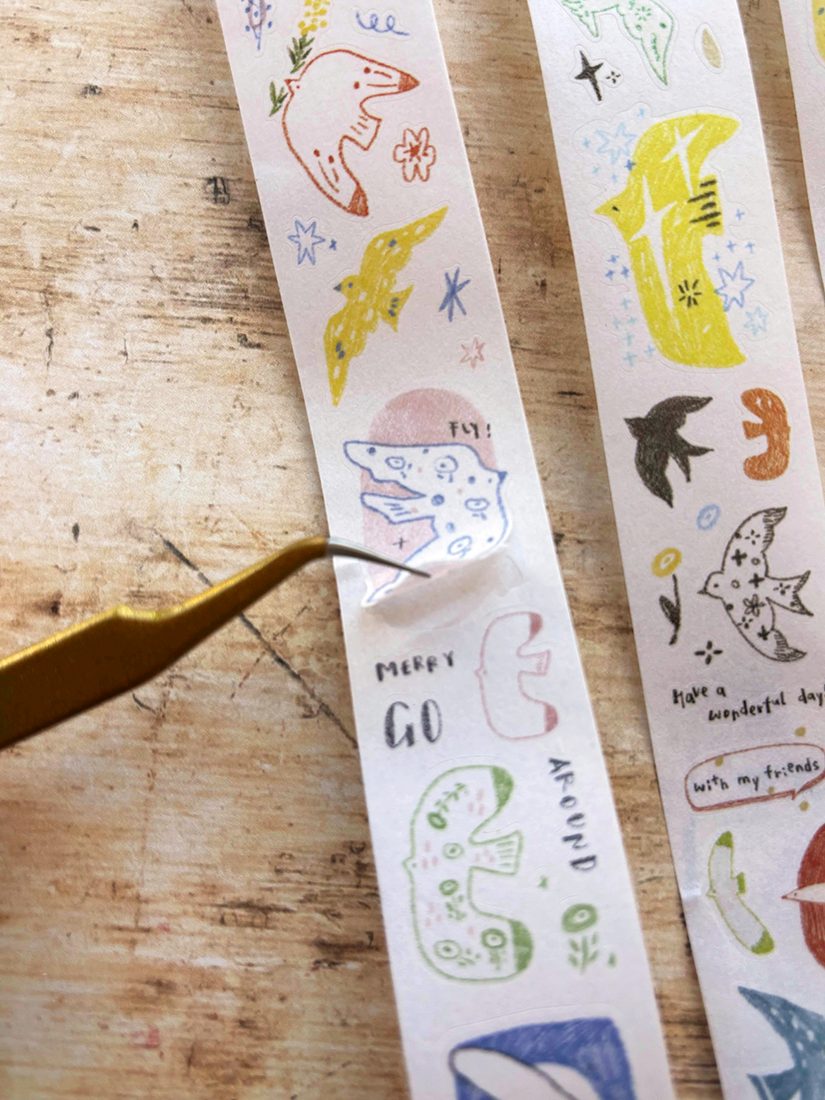 Orange Studio Kiss-cut Washi Tape - Flying Birds - Image 4