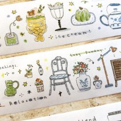 Orange Studio Washi Tape - Home Coffee & Snacks