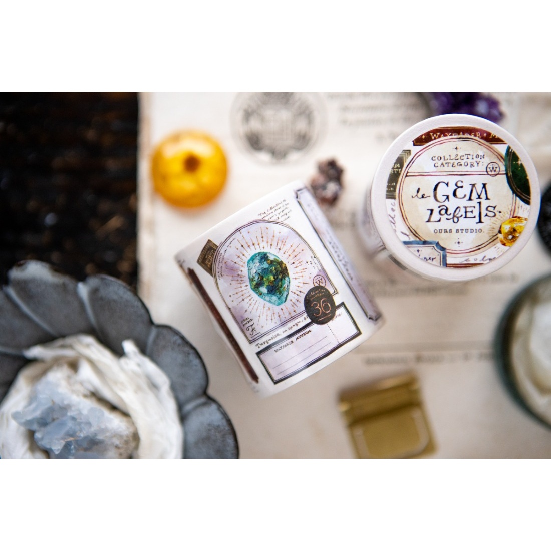 OURS Studio Gem Labels Sticker Memo Roll — gallery