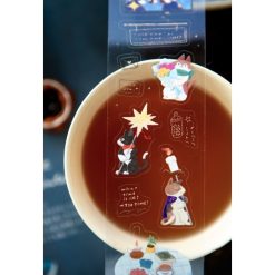 OURS Studio Tea Room Sleeping Cat Kiss-cut PET Tape — gallery