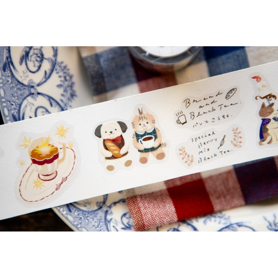OURS Studio Tea Room Sleeping Cat Kiss-cut PET Tape — gallery