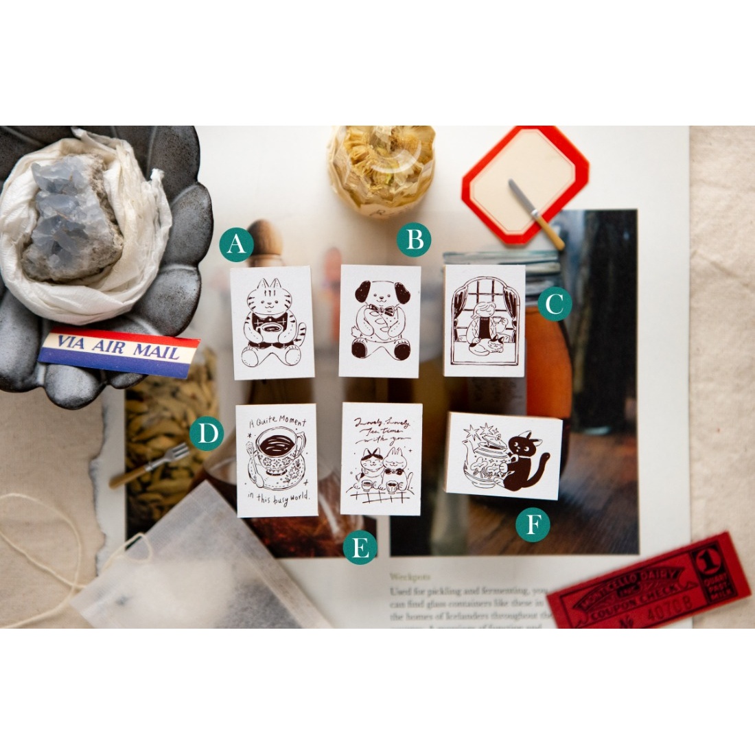 OURS Studio The Gift Stamps – Tea Room Series — gallery