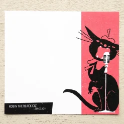 Cozyca Memo Block - Robin the Black Cat