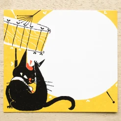 Cozyca Memo Block - Robin the Black Cat