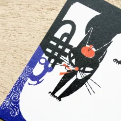 Cozyca Memo Block - Robin the Black Cat