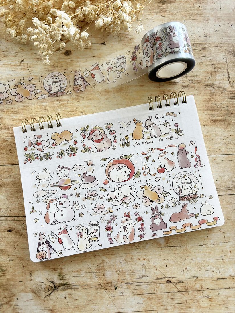Paper Game x Pilipala Cotton Bunny PET Tape