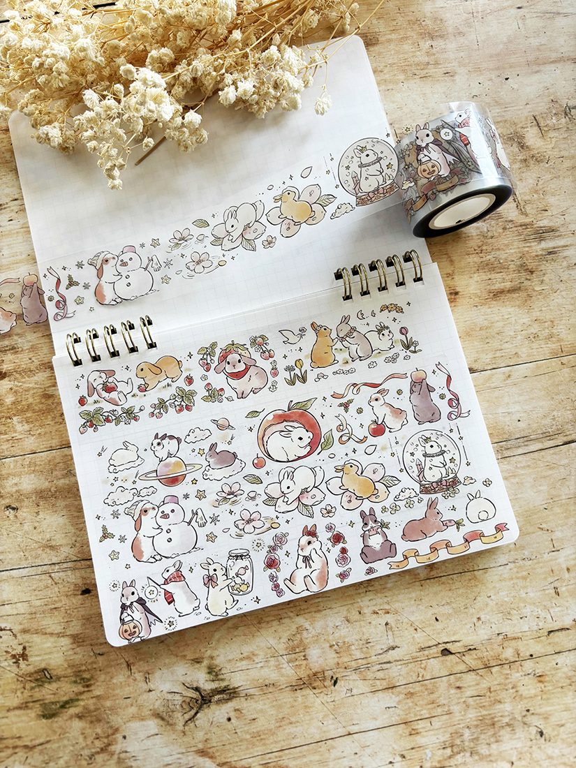 Paper Game x Pilipala Cotton Bunny PET Tape