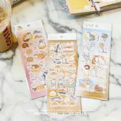 Paper Game Sandwich Cat Stickers