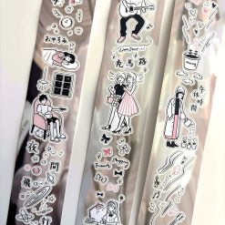 Paper Game x Pilipala Strawberry Milk Kiss-cut Sticker Roll