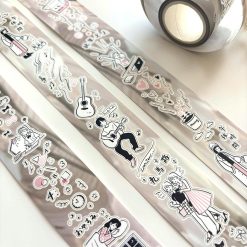 Paper Game x Pilipala Strawberry Milk Kiss-cut Sticker Roll — gallery