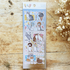 Paper Game x Pilipala Dessert Cat Stickers - Gelato