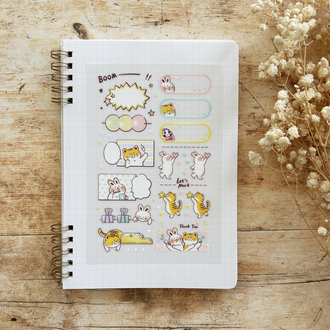 Paper Game x Pilipala Stickers Meow and Friends - Banana Milkshake