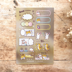 Paper Game x Pilipala Stickers Meow and Friends - Banana Milkshake