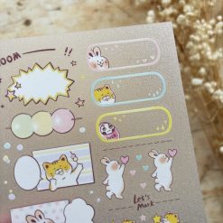 Paper Game x Pilipala Stickers Meow and Friends - Banana Milkshake