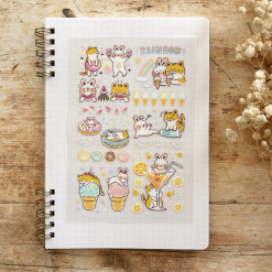 Paper Game x Pilipala Stickers Meow and Friends - Mint Latte