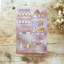 Paper Game x Pilipala Stickers Meow and Friends - Peach Milk