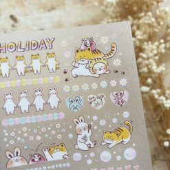 Paper Game x Pilipala Stickers Meow and Friends - Peach Milk