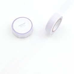 Purple Papier Platz grid masking tape roll with soft grid pattern displayed on a white background.