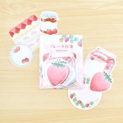 Papier Platz Message Stickers - Strawberry