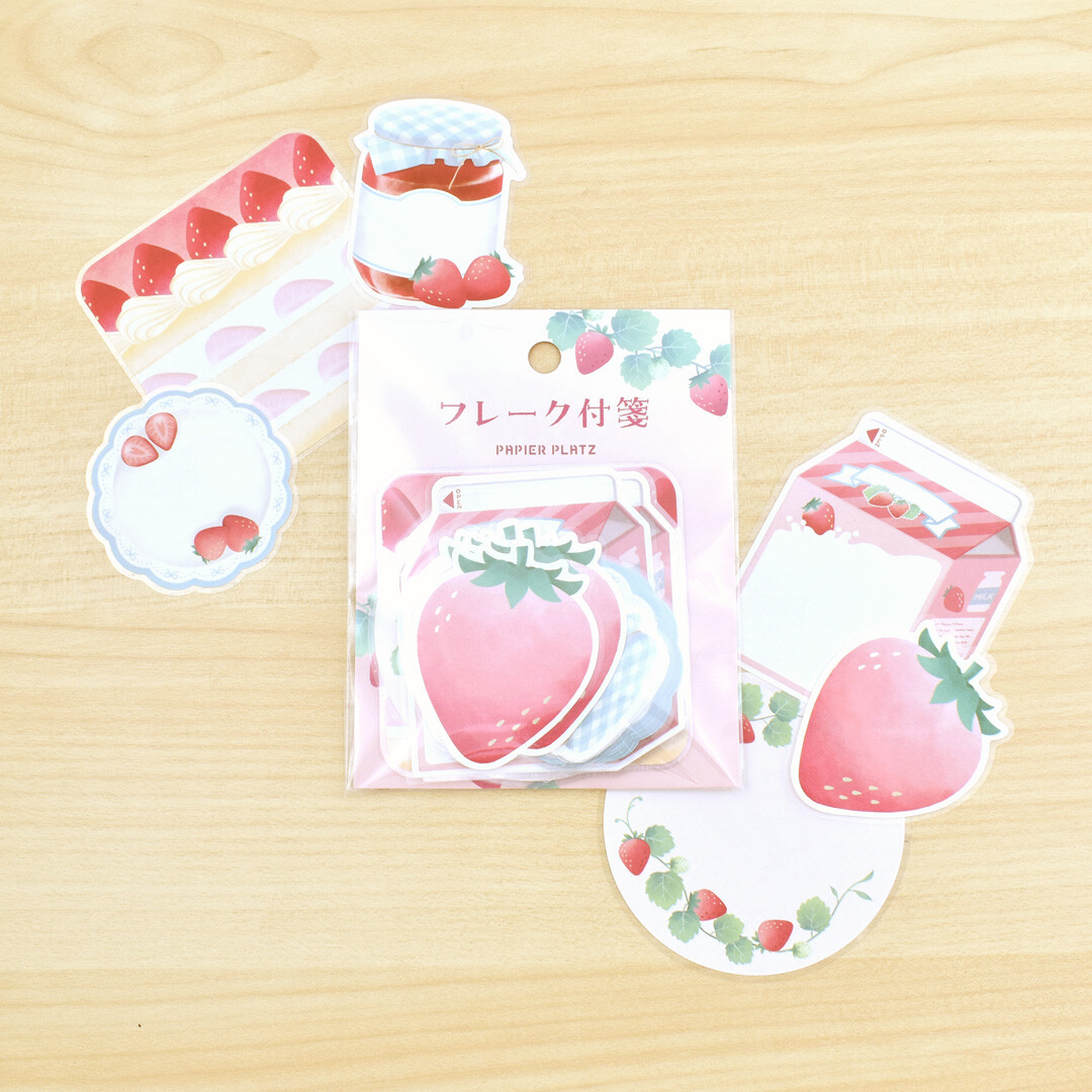 Papier Platz Message Stickers - Strawberry