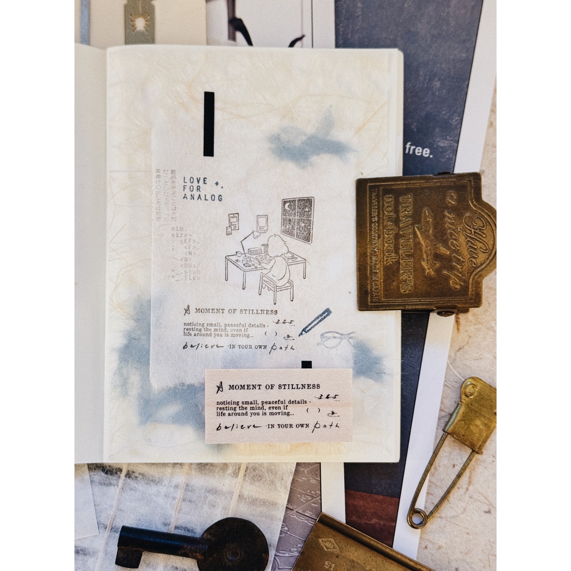 PensPapersPlanner Rubber Stamp – Moment of Stillness