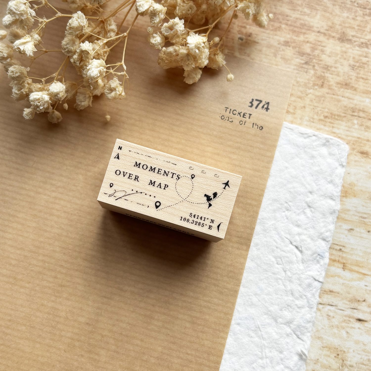 PensPapersPlanner Rubber Stamp - Moments Over Map