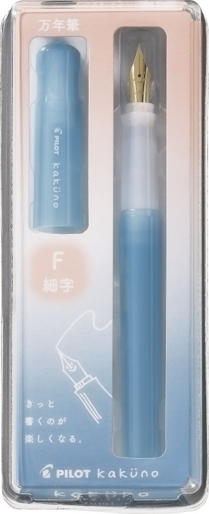Pilot Kakuno Madoromi Fountain Pen – Light Blue – Fine — gallery