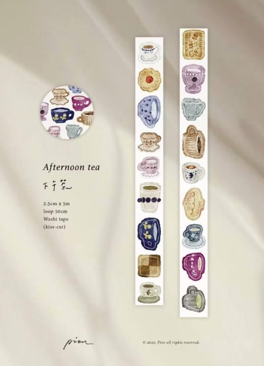 Pion Afternoon Tea Die-Cut Washi Tape