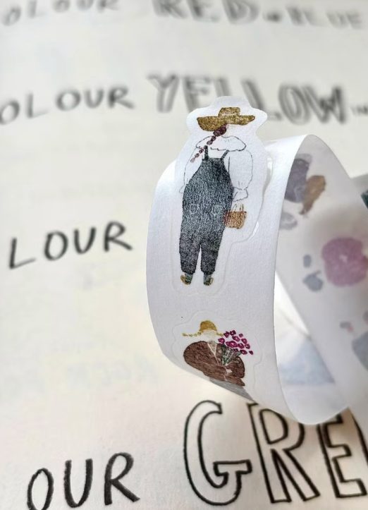 Pion Artsy Girl Die-Cut Washi Tape