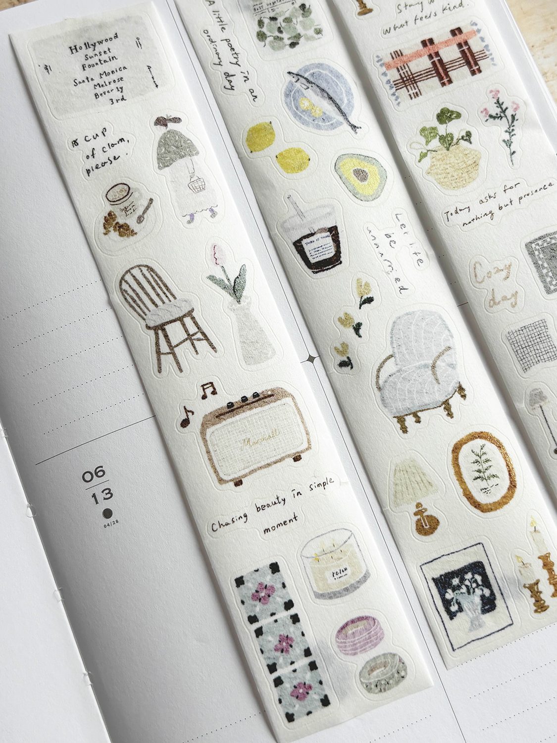 Pion Kiss-cut Washi Tape – Cozy Mood — gallery