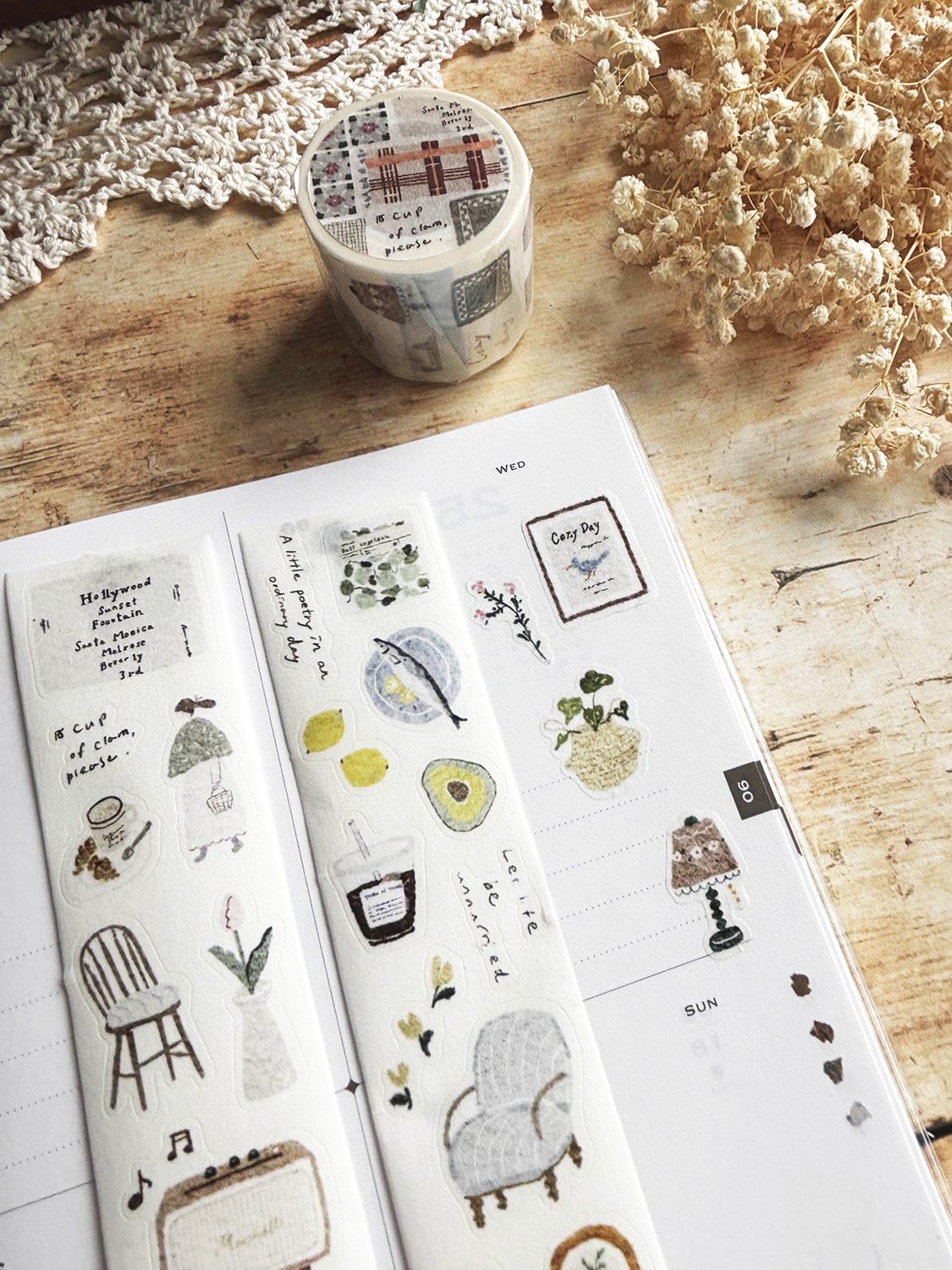 Pion Kiss-cut Washi Tape – Cozy Mood — gallery