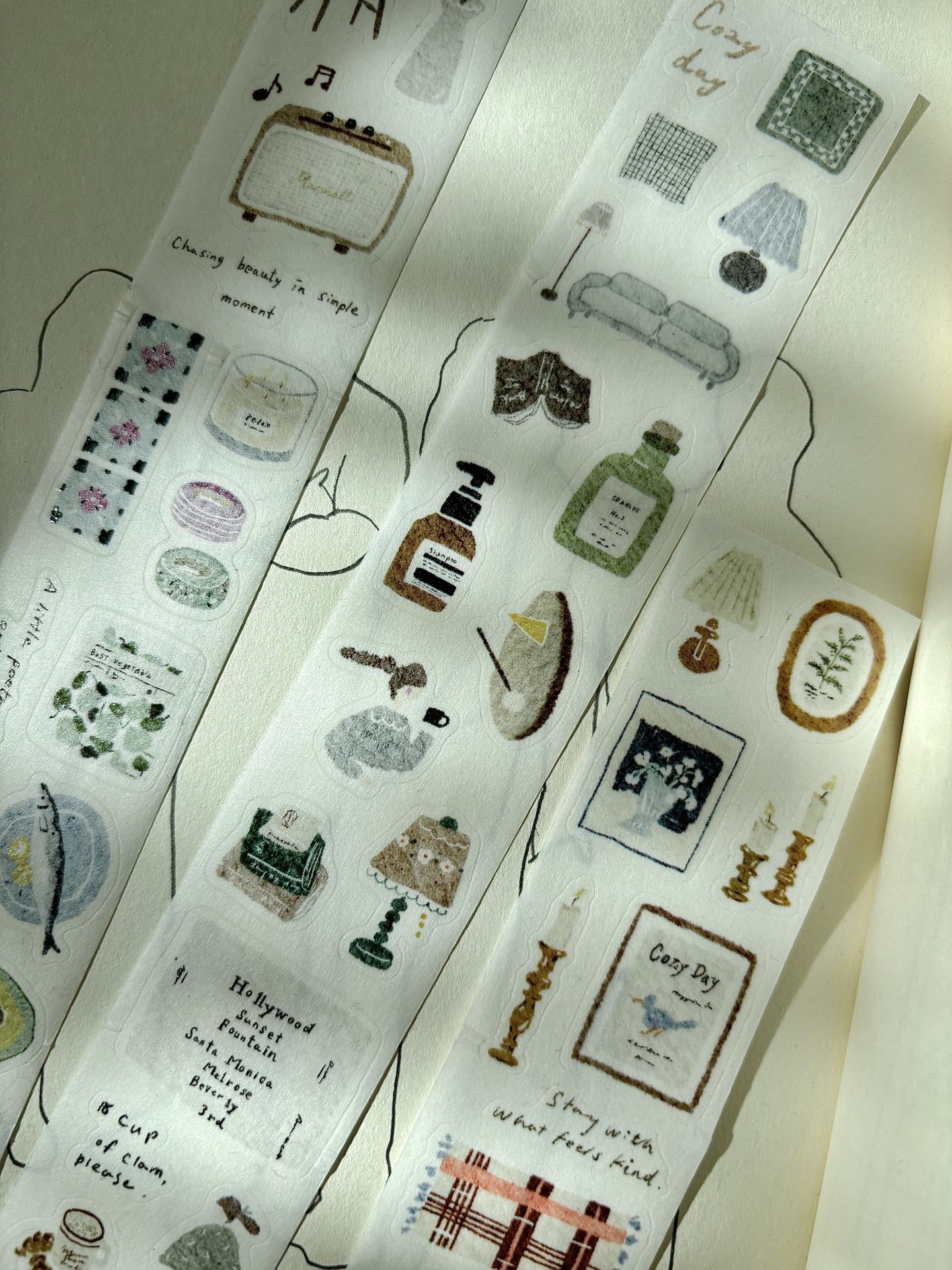 Pion Kiss-cut Washi Tape – Cozy Mood — gallery