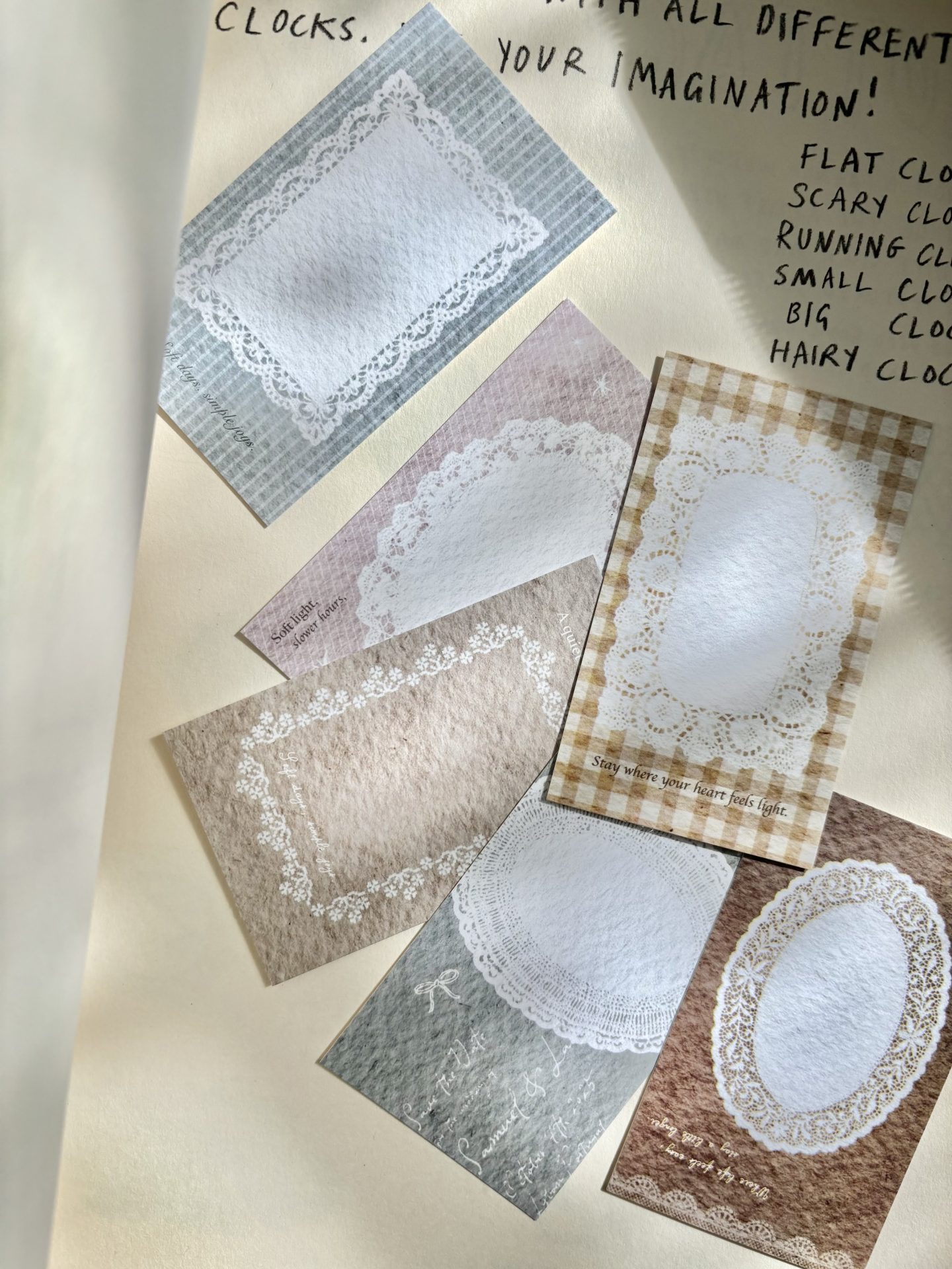 Pion Lace Frame Memo Cards