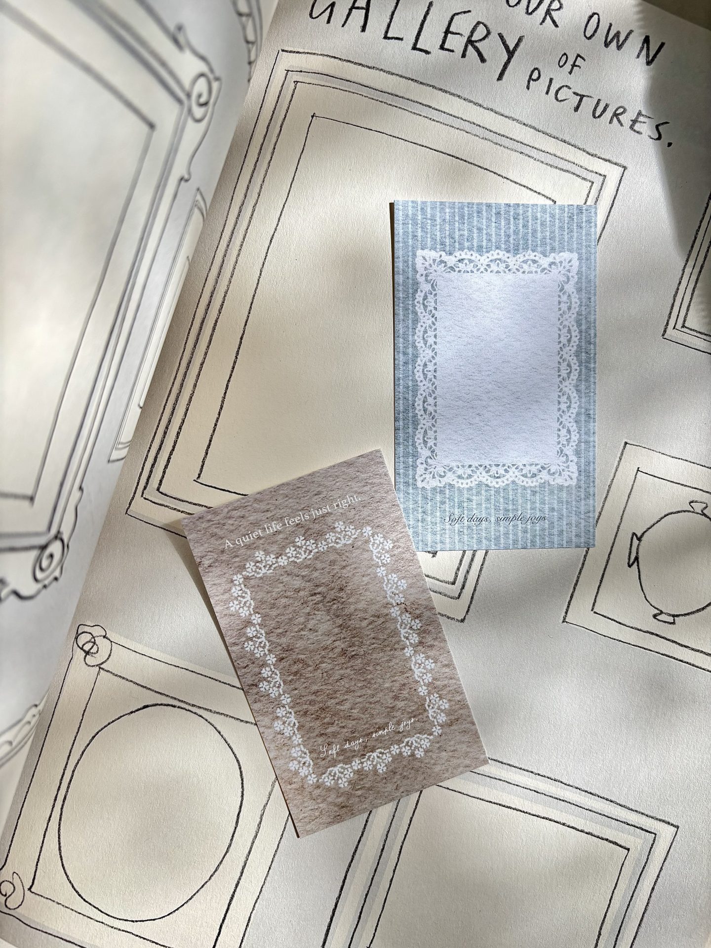 Pion Lace Frame Memo Cards — gallery