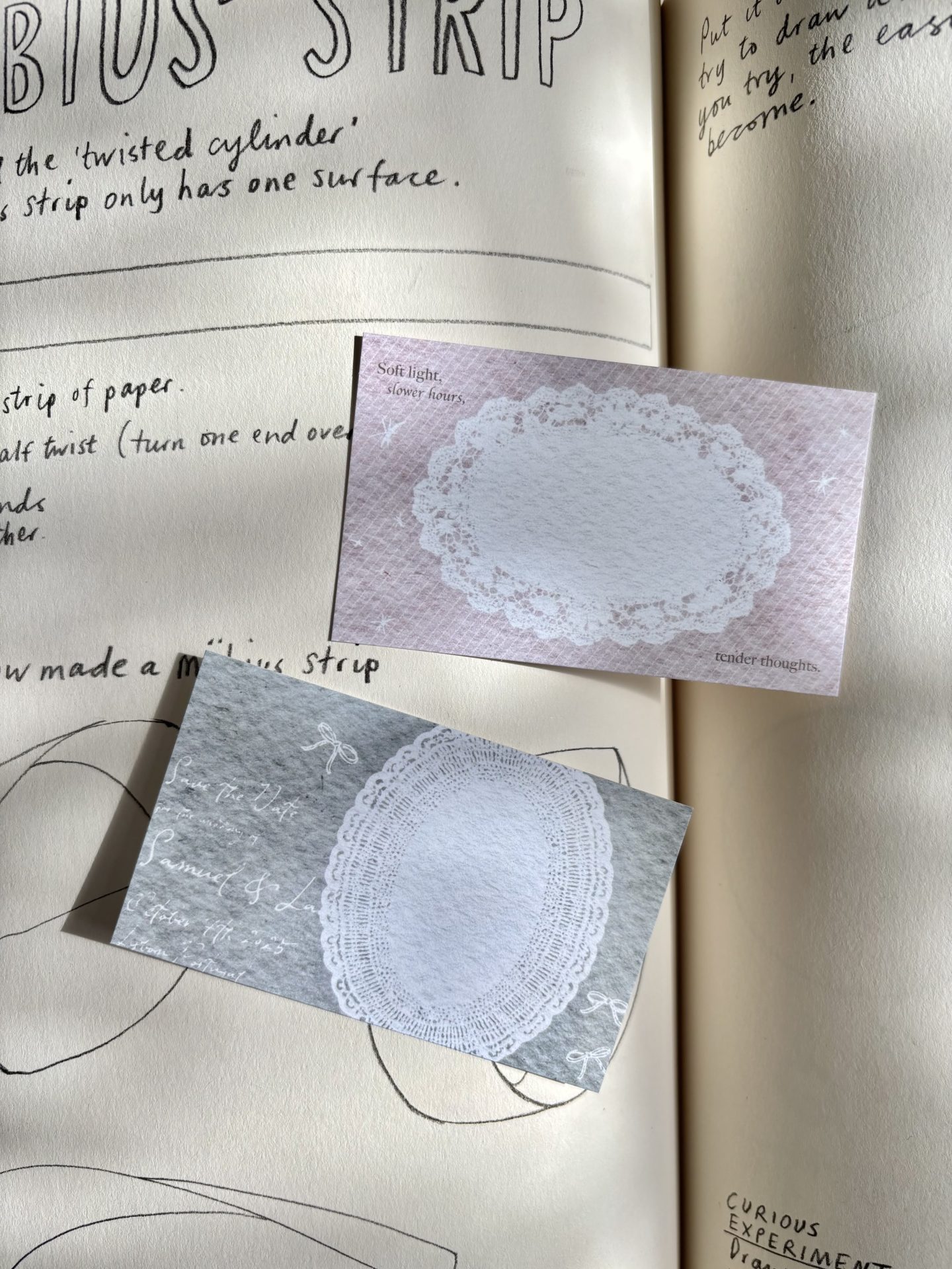 Pion Lace Frame Memo Cards — gallery