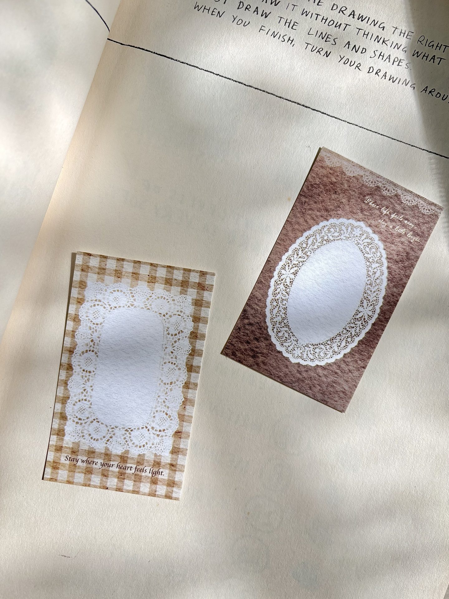 Pion Lace Frame Memo Cards — gallery