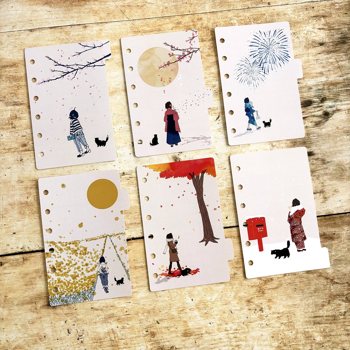 Miso Paper Pocket Ring Binder Dividers Set