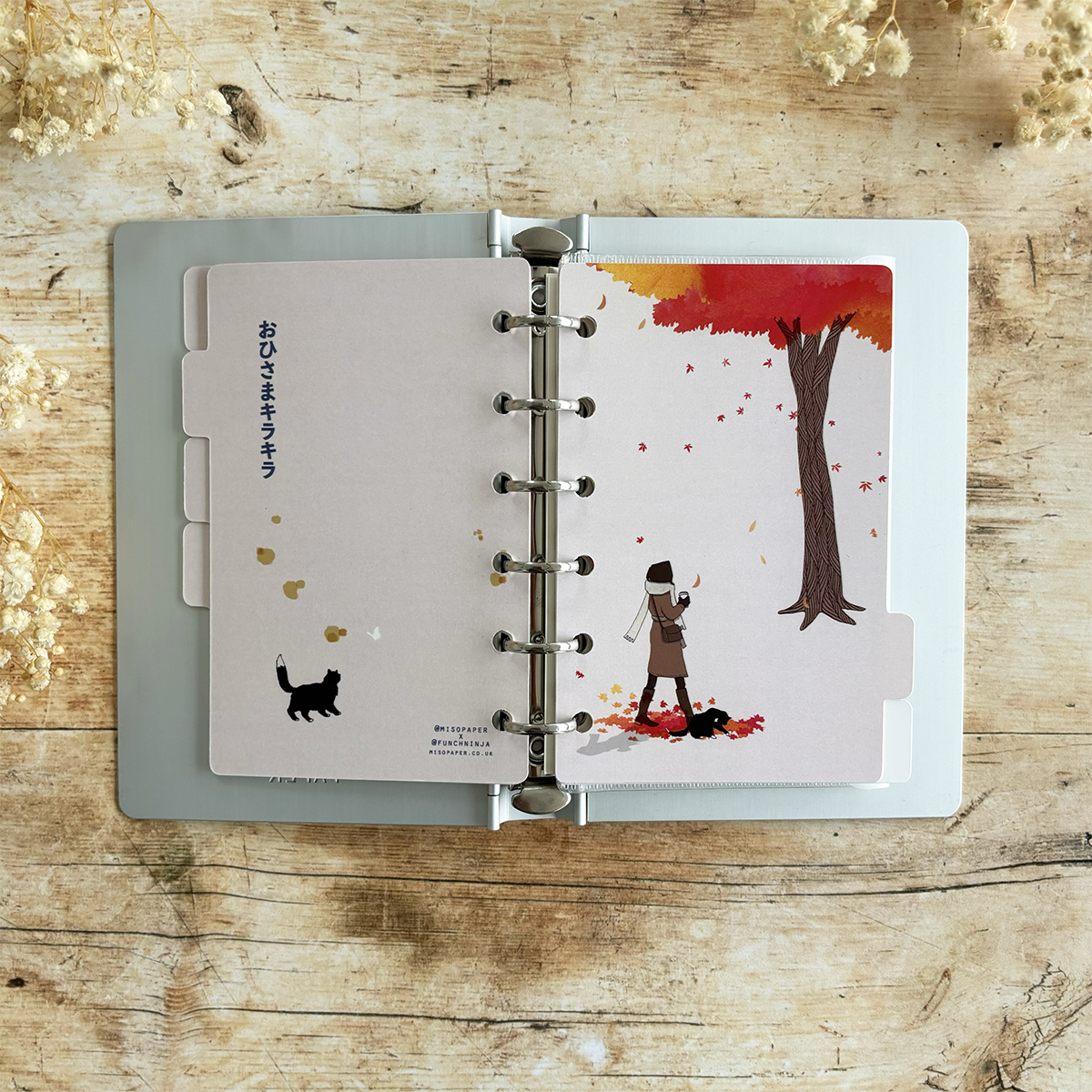 Miso Paper Pocket Ring Binder Divider Set - Image 2