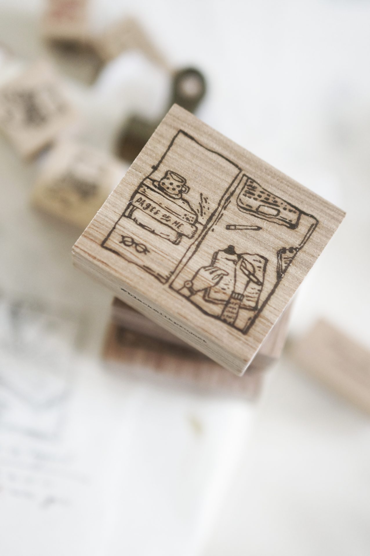 Black Milk Project Pages of Me Rubber Stamp - Quiet Days (Framed)